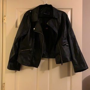 Faux Leather Black Jacket